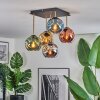 Ripoll Plafoniera, Lampada a sfera Oro, Nero, 5-Luci