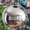 Koyoto Lampadario a sospensione, Lampada a sfera, Lampada a sospensione Cromo, Grigio fumo, 5-Luci