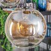 Koyoto Lampadario a sospensione, Lampada a sfera, Lampada a sospensione Ambrato, Chiaro, 5-Luci