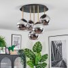 Koyoto Plafoniera, Lampada a sfera 45 cm Ottone, Nero, 5-Luci