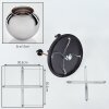 Koyoto Plafoniera, Lampada a sfera 45 cm Ottone, Nero, 5-Luci