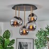 Koyoto Plafoniera, Lampada a sfera 45 cm Ottone, Nero, 5-Luci