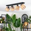 Barcos Plafoniera, Faretto da soffitto Nero, 4-Luci