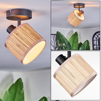 Bongal Plafoniera, Faretto da soffitto Nero, 1-Luce