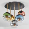 Koyoto Plafoniera, Lampada a sfera 45 cm Ottone, Nero, 5-Luci