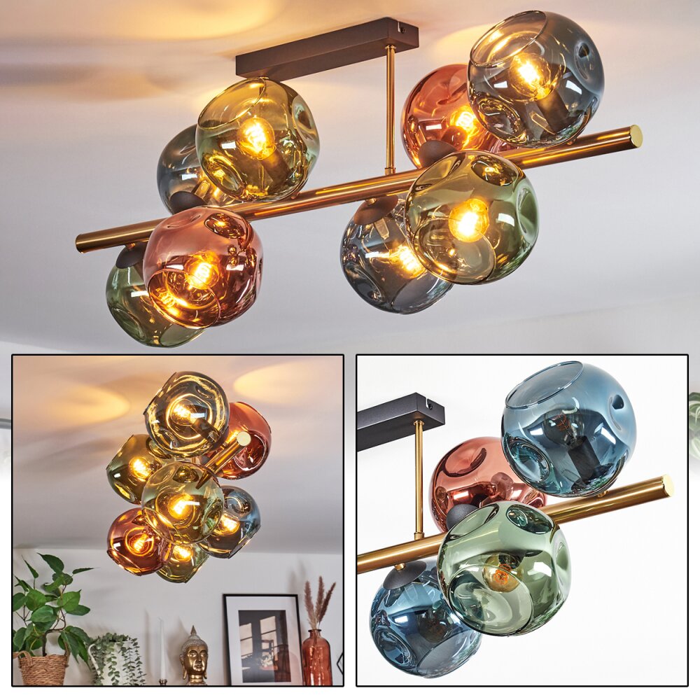 Ripoll Plafoniera, Lampada a sfera Oro, Nero, 8-Luci main product photo