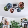 Koyoto Plafoniera, Lampada a sfera 59 cm Blu, Verde, Ramato, 6-Luci
