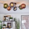 Koyoto Plafoniera, Lampada a sfera 59 cm Blu, Verde, Ramato, 6-Luci