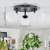 Chehalis Plafoniera, Lampada a sfera Bianco, 3-Luci