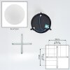 Chehalis Plafoniera, Lampada a sfera Bianco, 3-Luci
