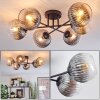 Koyoto Plafoniera, Lampada a sfera 59 cm Chiaro, Grigio fumo, 6-Luci