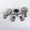 Koyoto Plafoniera, Lampada a sfera 59 cm Chiaro, Grigio fumo, 6-Luci