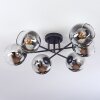 Koyoto Plafoniera, Lampada a sfera 59 cm Cromo, Chiaro, Grigio fumo, 6-Luci