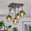 Gastor Plafoniera, Lampada a sfera 37 cm Blu, Cromo, Verde, Chiaro, Grigio fumo, 5-Luci
