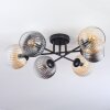 Koyoto Plafoniera, Lampada a sfera 59 cm Ambrato, Chiaro, Grigio fumo, 6-Luci