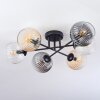 Koyoto Plafoniera, Lampada a sfera 59 cm Ambrato, Chiaro, Grigio fumo, 6-Luci