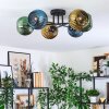 Koyoto Plafoniera, Lampada a sfera 59 cm Blu, Oro, Verde, 6-Luci