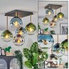 Gastor Plafoniera, Lampada a sfera Oro, Nero, 5-Luci