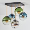 Gastor Plafoniera, Lampada a sfera Oro, Nero, 5-Luci