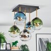 Gastor Plafoniera, Lampada a sfera Oro, Nero, 5-Luci