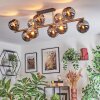 Koyoto Plafoniera, Lampada a sfera Oro, Nero, 10-Luci