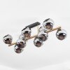 Koyoto Plafoniera, Lampada a sfera Oro, Nero, 10-Luci