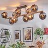 Koyoto Plafoniera, Lampada a sfera Oro, Nero, 10-Luci