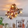 Koyoto Plafoniera, Lampada a sfera Oro, Nero, 10-Luci