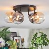 Chehalis Plafoniera, Lampada a sfera Ambrato, Chiaro, Grigio fumo, 4-Luci