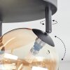 Chehalis Plafoniera, Lampada a sfera 30 cm Ambrato, 4-Luci