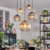 Koyoto Lampadario a sospensione, Lampada a sfera, Lampada a sospensione Oro, Nero, 5-Luci