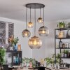 Koyoto Lampadario a sospensione, Lampada a sfera, Lampada a sospensione Oro, Nero, 5-Luci