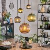 Koyoto Lampadario a sospensione, Lampada a sfera, Lampada a sospensione Oro, Nero, 5-Luci