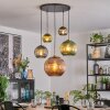 Koyoto Lampadario a sospensione, Lampada a sfera, Lampada a sospensione Oro, Nero, 5-Luci
