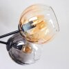Koyoto Plafoniera, Lampada a sfera 59 cm Ambrato, Chiaro, Grigio fumo, 6-Luci