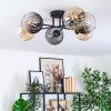 Koyoto Plafoniera, Lampada a sfera 59 cm Ambrato, Chiaro, Grigio fumo, 6-Luci