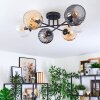 Koyoto Plafoniera, Lampada a sfera 59 cm Ambrato, Chiaro, Grigio fumo, 6-Luci