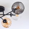 Koyoto Plafoniera, Lampada a sfera 59 cm Ambrato, Chiaro, Grigio fumo, 6-Luci