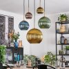 Koyoto Lampadario a sospensione, Lampada a sfera, Lampada a sospensione Oro, Nero, 5-Luci