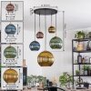 Koyoto Lampadario a sospensione, Lampada a sfera, Lampada a sospensione Oro, Nero, 5-Luci