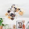 Koyoto Plafoniera, Lampada a sfera Oro, Nero, 10-Luci