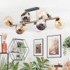 Koyoto Plafoniera, Lampada a sfera Oro, Nero, 10-Luci