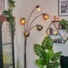 Koyoto Lampada a sfera, Lampada da terra Ambrato, Cromo, Chiaro, Grigio fumo, 5-Luci