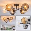 Ripoll Plafoniera, Lampada a sfera Ambrato, Chiaro, Grigio fumo, 6-Luci