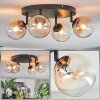 Chehalis Plafoniera, Lampada a sfera Ambrato, Chiaro, 4-Luci