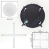 Chehalis Plafoniera, Lampada a sfera Bianco, 4-Luci