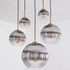 Koyoto Lampadario a sospensione, Lampada a sfera, Lampada a sospensione Oro, Nero, 5-Luci
