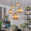 Koyoto Lampadario a sospensione, Lampada a sfera, Lampada a sospensione Oro, Nero, 5-Luci