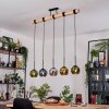 Koyoto Lampadario a sospensione, Lampada a sfera, Lampada a sospensione Écru, Nero, 5-Luci