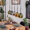 Koyoto Lampadario a sospensione, Lampada a sfera, Lampada a sospensione Écru, Nero, 5-Luci